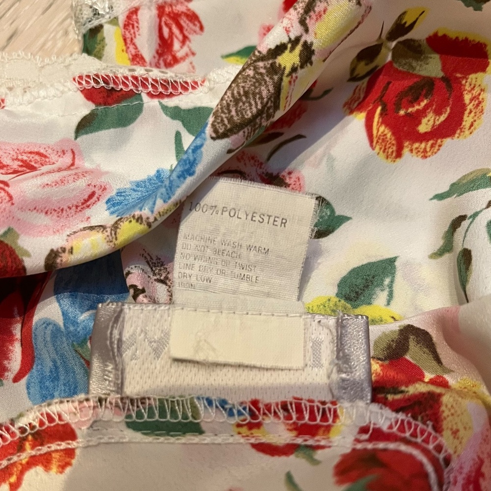 Vintage Natori Slip Nightgown Floral sleep Slip Dress - Large - Picture 7 of 14